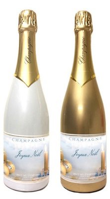 Champagne blanc rose ou doré pour Noel et le réveillon